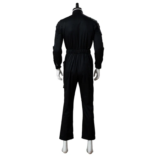 Imperial Tie Fighter Pilot Black Flightsuit Uniform Jumpsuit Cosplay Costume
