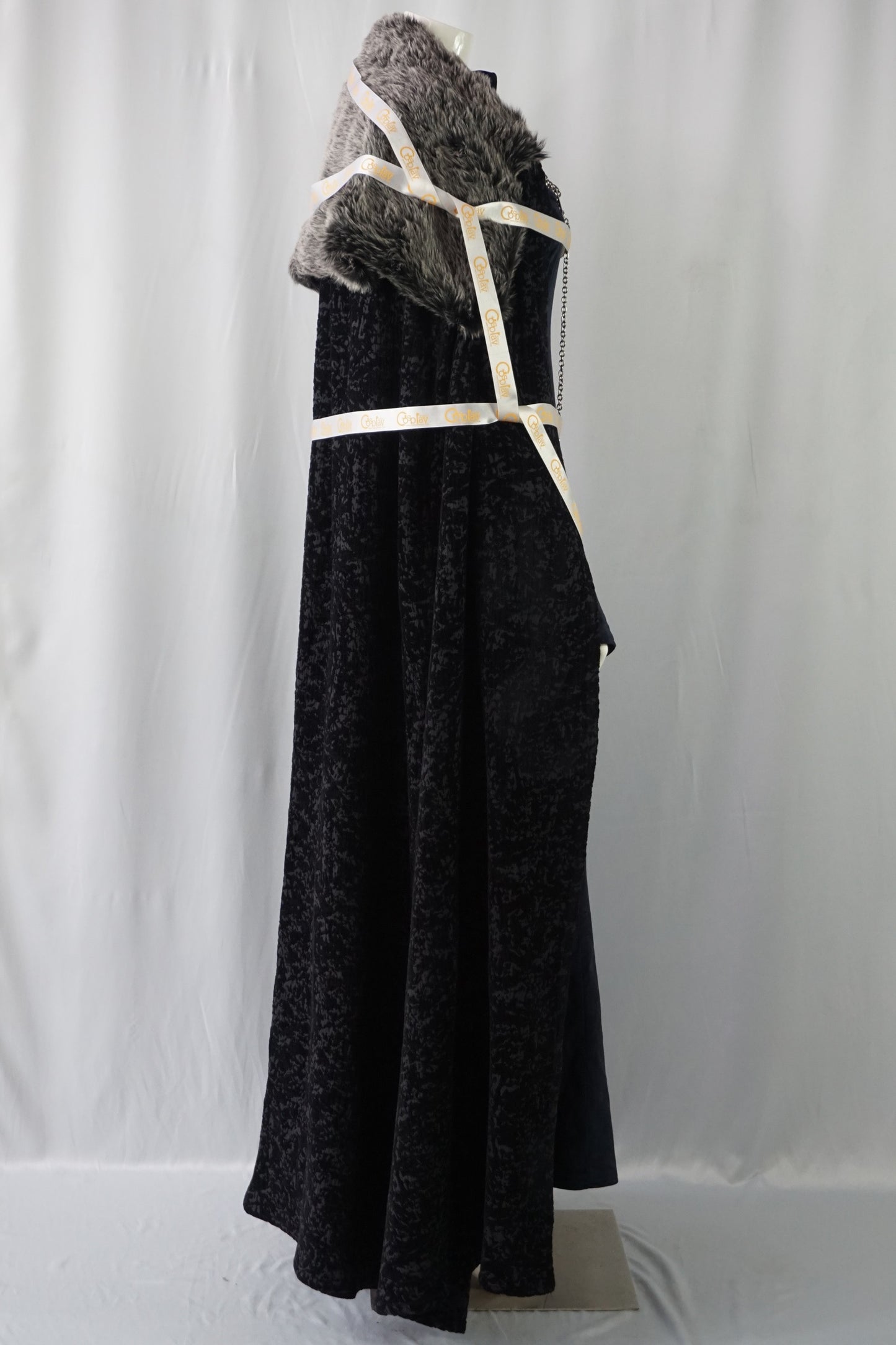 Queen Sansa Direwolf Black Dress Cosplay Costume