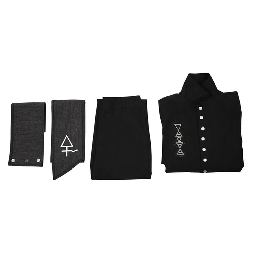 Ghost B.C. Nameless Ghoul Black Coat Cosplay Costume