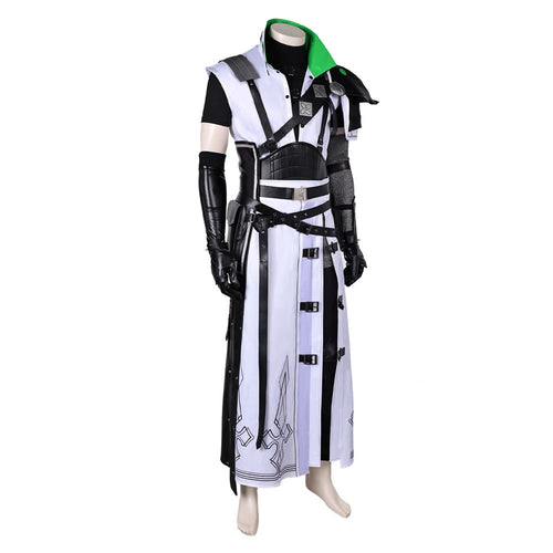 FF Cloud Strife White Outfit Cosplay Costume