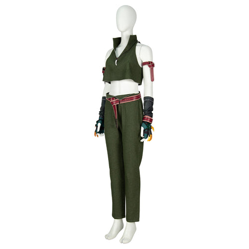 FFVII Tifa Lockhart Green Cowboy Suit Cosplay Costume