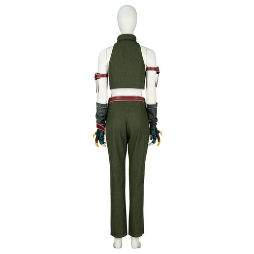FFVII Tifa Lockhart Green Cowboy Suit Cosplay Costume