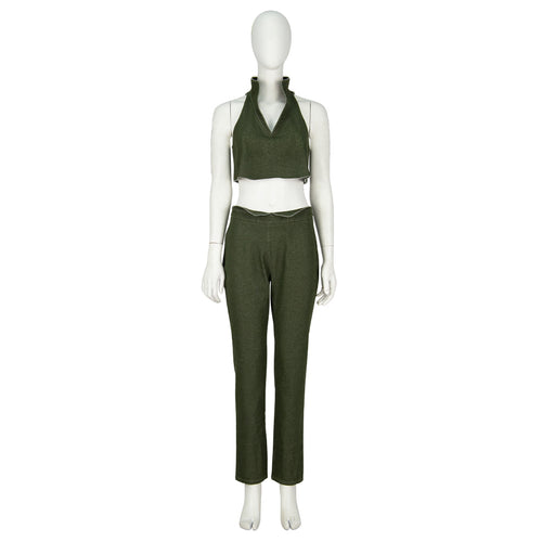 FFVII Tifa Lockhart Green Cowboy Suit Cosplay Costume