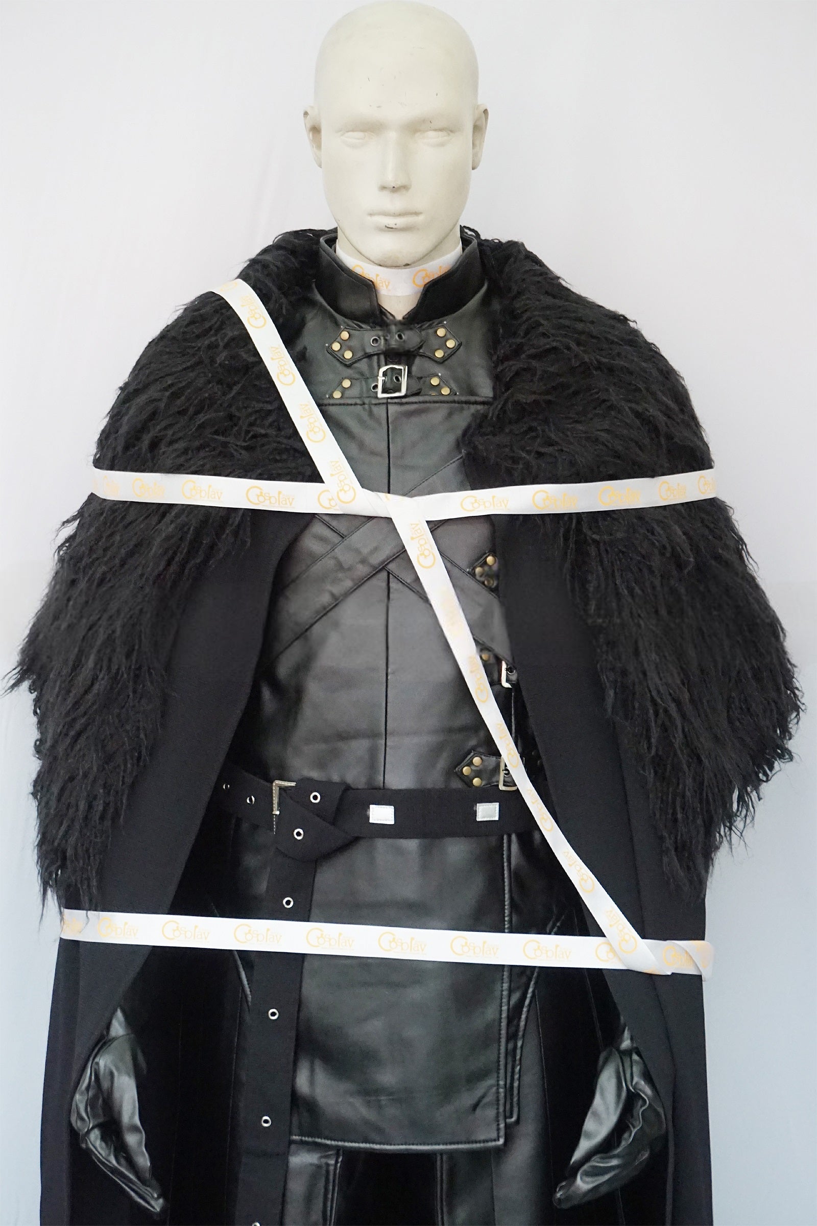 Jon Snow Faux Fur Black Cape Cosplay Costume