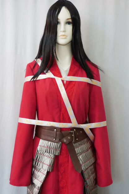 Mulan 2020 Red Fighting Cosplay Outfit
