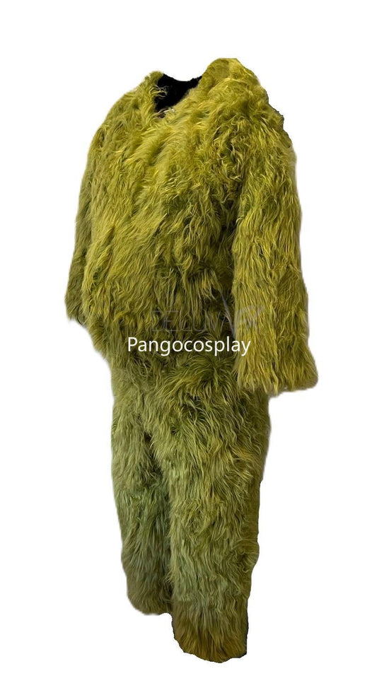 Green Faux Fur Christmas Cosplay Costume