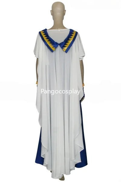 Belldandy Royal Blue and White Flowing Gown Cosplay Costume