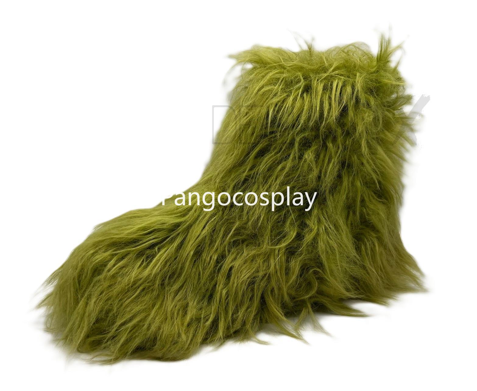 Green Faux Fur Christmas Cosplay Costume