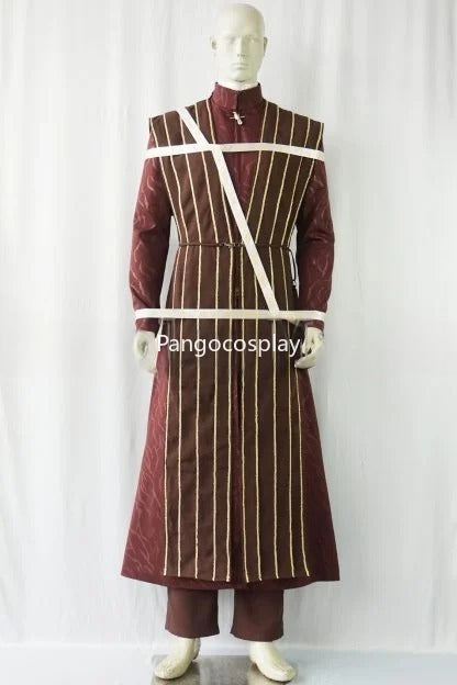 Petyr Baelish Dark Red Brown Striped Cosplay Costume