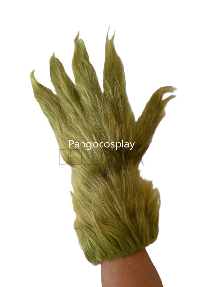 Green Faux Fur Christmas Cosplay Costume