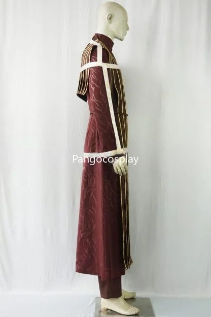 Petyr Baelish Dark Red Brown Striped Cosplay Costume
