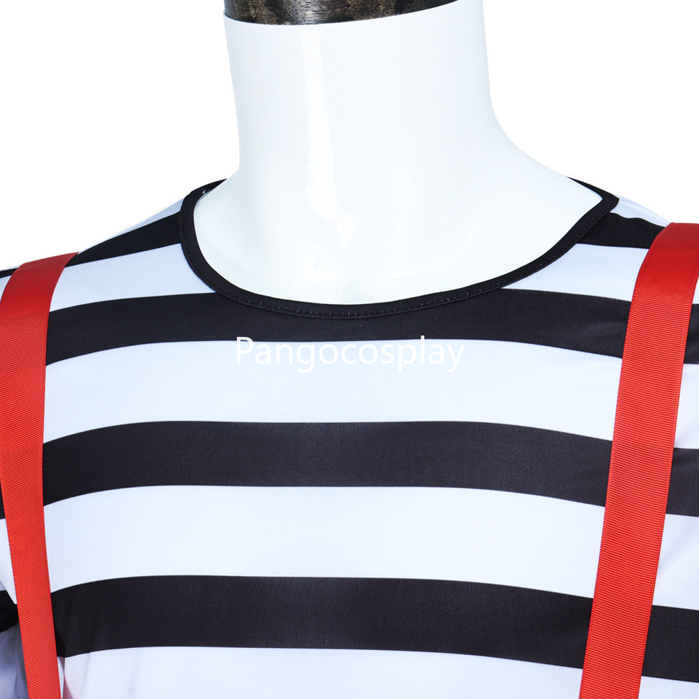Tweedle Dee and Tweedle Dum Black and White Stripe Costume for World Book