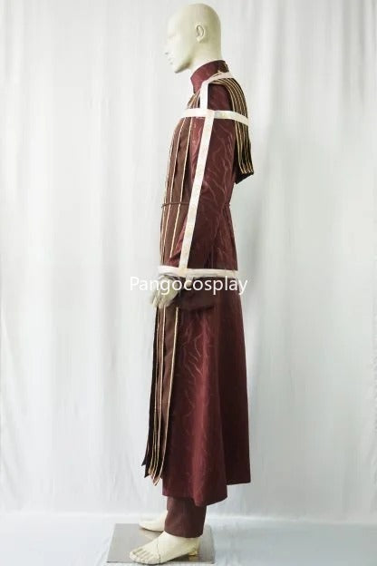 Petyr Baelish Dark Red Brown Striped Cosplay Costume