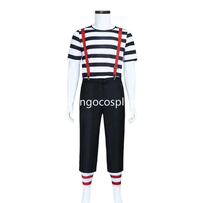 Tweedle Dee and Tweedle Dum Black and White Stripe Costume for World Book