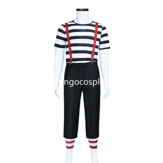 Tweedle Dee and Tweedle Dum Black and White Stripe Costume for World Book