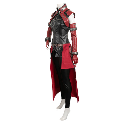 Aerith Gainsborough Women Red Suit Cosplay Costume