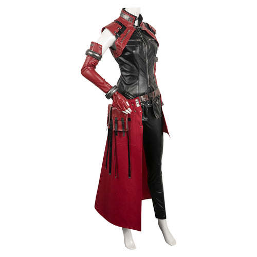 Aerith Gainsborough Women Red Suit Cosplay Costume