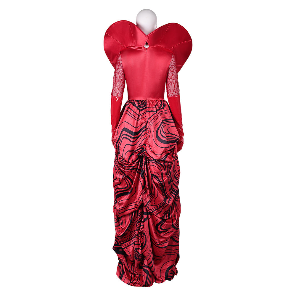 Queen Of Hearts Women Red Cosplay Dress