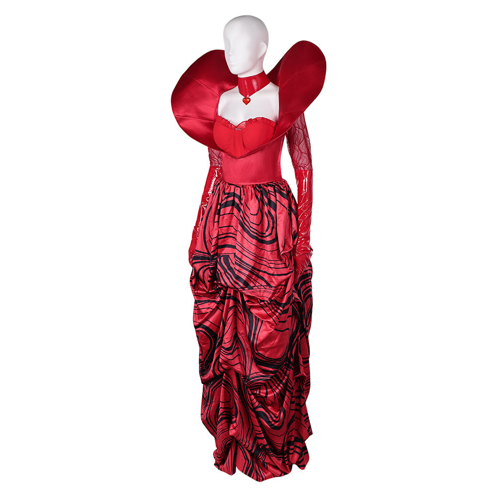 Queen Of Hearts Women Red Cosplay Dress
