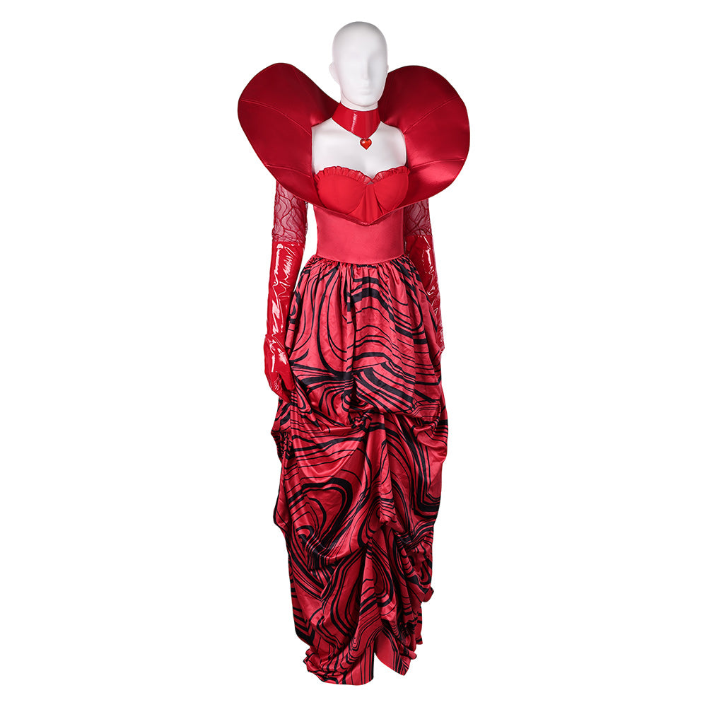 Queen Of Hearts Women Red Cosplay Dress