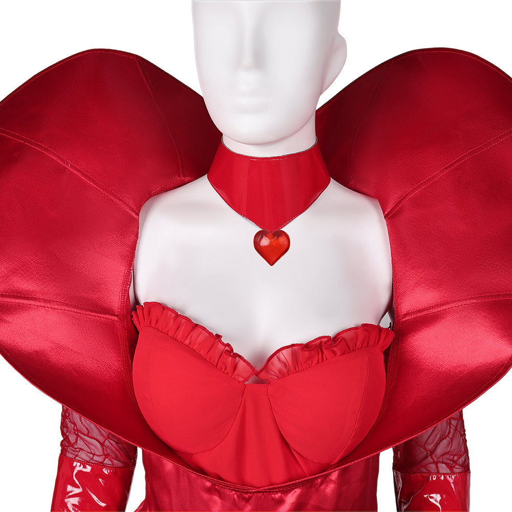 Queen Of Hearts Women Red Cosplay Dress
