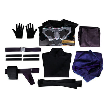 Omen Purple Cosplay Top Pants Full Set